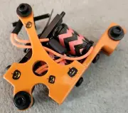 Orange Jack-O-Lantern Lightweight Shader Tattoo Machine Black Neon Zig Zag