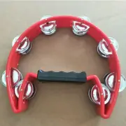 Double Row Tambourine With Metal Jingles ABS Plastic Hand Rhythm Percussion CHU
