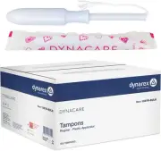 Dynarex 1357R-BULK Regular Tampons Bulk Plastic Applicator 6hr Protection 500ct