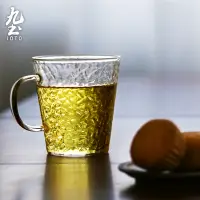 在飛比找蝦皮商城優惠-九土高硼矽玻璃茶杯錘紋玻璃杯家用耐熱玻璃水杯花茶杯冷飲果汁杯