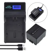 Battery +LCD Charger for CGADU14 HITACHI DZ-BP14S DZ-GX5020A DZ-BP07PW DZ-HS500A