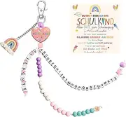 HEEYA 1st Class Girls Pink Calculation Chain School Gift Maths Learning Calculation School Cone Filling First Day School Child School Introduction Lucky Charm, pink