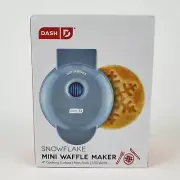 Dash Snowflake Mini Non-Stick Waffle Maker Blue DMF001BM