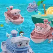 Cartoon Ship Wind Up Clockwork Boat Toy Baby Bath Water Educational KidsToys