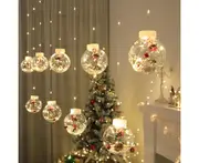 Christmas Bulbl LED Light Window Curtain Lights Wishing Ball Fairy String Lights