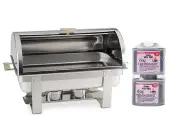 New DELUXE ROLL TOP Chafer Stainless Chafing Dish Lowest tOTAL pRICE $10 Rebate