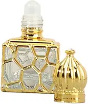 BELLIFFY Roll Bottle Electroplated Glass Bottle Refillable Roller Essential Oil Container Lightproof Design for Travel and Storage
