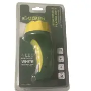 Rechargeable 4 LED Flashlight Go Green 30 Lumens Brightest Energy Efficient NEW
