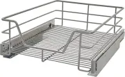 32100 Premium 14.5-Inch Wide Kitchen Single Tier Cabinet Pull Out Basket, Platin