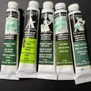 Grumbacher CHROMIUM OXIDE THALO YELLOW HOOKERS Watercolor .25 fl oz 7.5 ml