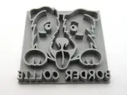 Border Collie Dog Mug stamp design | dog clay stamp | handbuild pottery