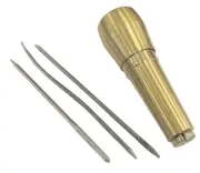 Leather Sewing Awl With Interchangeable Needles & Heavy Thread
