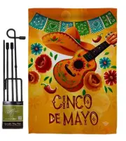 Dance Flag Garden Stake Banner Pole Stand Set Outdoor Tapestry Door Sign Porc...