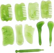 CANIGHT 1Set Gua Scraping Tool Massaging Plates for Facial Neck Arms Includes Storage Bag for Skincare and Muscle Relief