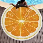 Oversize Fruit Round Beach Towel with Tassel Multi-Purpose Yoga Mat Crawl Pad...