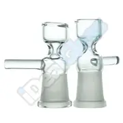 Clear Reverse Thick Glass on Glass Slide Bowl Small Chalice Funnel 14-18mm