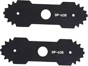 WEZCHUGHAOL 2 PCS Heavy Duty Lawn Mower Edger Blades with Teeth - Compatible with Ryobi Edger RY13050 RY13050A RY15518 RY40030 - Durable Steel Replacement Blades for Precise Lawn Trimming