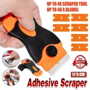 Scraper Plastic Razor Blade Paint Glue Remove Adhesive Scraper+4~40pcs Blades