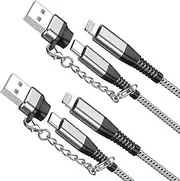 Apple MFI Certified 2Pack 10 ft iPhone 14/13 Fast Charger iPhone USB Type C to Lightning Cable 10ft Long Charging Cord for iPhone 14/13/12 Pro Max/Mini/X/Xs/Xr and USB C Female to USB A Male Adapter