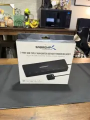 SABRENT KVM Switch USB-C 1 PC to 2-Displays with 60 Watt Power Delivery