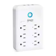 Smart Plug Outlet Extender, USB Wall Charger with 3 Individual Smart Outle-WHITE