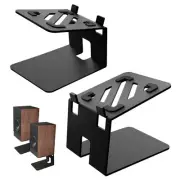 Desktop Speaker Stands with Vibration Absorption Pads, Metal Bookshelf Speake...
