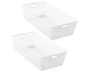 2x Boxsweden 65.5cm Metal Mesh Storage Basket Wardrobe/Kitchen/Work Organiser WH