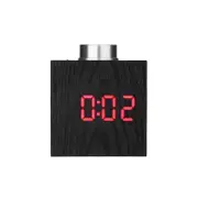 Ts-T13 Wooden Grain Led Knob Digital Electronic Thermometer Hygrometer Usb Charging Temperature And Humidity Measure Red