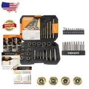 Industrial Grade 46PC Screw Extractor Set with Durable Case - Easy Removal Tools