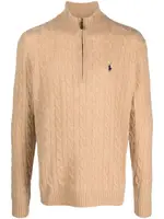 [Polo Ralph Lauren] Polo Ralph Lauren-Pullover Mezza Zip A Trecce-Uomo L
