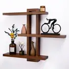 Variable Floating Shelves Wood Set of 3, Cube Wall Mounted Shelves 28.35" Max, W