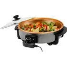 Electric Frying Pan With Glass Lid Cooking Skillet Fry Pan Small Mini Portable