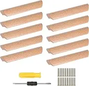 BQLZR 96mm Pitch Wooden Cabinet Handle Pull Cupboard Closet Drawer Pull Furniture Handle for Cabinets Drawers Pack of 10