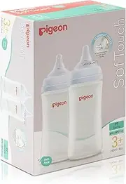 Pigeon SofTouch III Baby Bottle for 3+ Months Babies, BPA & BPS-Free, 240ml, PP, Twin Pack