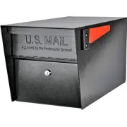 Mail Manager Locking Security Mailbox - USPS Approved, Black, Large Capacity