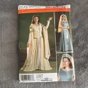 Simplicity Sewing Pattern 2573 Size 8-16 Renaissance Medieval Costume Cosplay