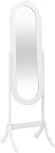 Free Standing Mirror White 45.5x47.5x160 cm Engineered Wood,FullLength Standing Mirror with Tilt Feature for Enhanced Functionality Home Décor Mirror