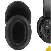 Geekria Protein Leather Ear Pads for Sennheiser GAME ONE Headphones (Black)