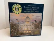 Thomas Kinkade 1000 Pc Puzzle FLAGS OVER THE CAPITAL Glow in the Dark NEW
