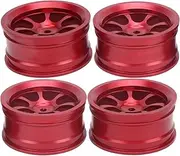 4Pcs RC Wheel Hub Replacement Upgrade Parts Fit for WLtoys 1/18 Remote Control Car Red