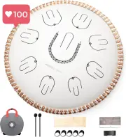 14" Steel Tongue Drum Handpan | Amara Scale | Portable Ethereal Sound