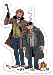 Home Alone -- Sticky/Wet Bandits Marv & Harry Cartoon Characters Die-Cut MAGNET
