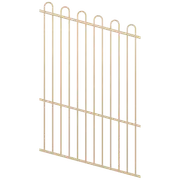 ProtectorAl 0350-1200W x 1800H Primrose Loop Top Pool Fence Panel Raked Up to 15º