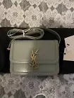 YVES SAINT LAURENT Solferino Small Leather Shoulder Bag Blue NWT Dustbag Card