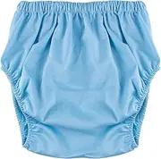 Adult Cloth Diaper,Diaper Pants, Washable, Elastic Undewears Soft for Elderly Senior People Old People, Blue XS