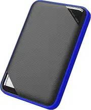 Silicon Power Armor A62 Game Drive 4TB USB 3.0 External Portable Hard Drive, Military-Grade Shockproof Water-Resistant HDD - Blue