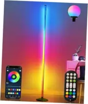 Corner Floor Lamp,70" Smart RGBW LED Corner Lamp with Glow Ball Light,16 1 Pack
