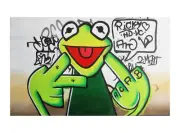 happy frog MODERN ABSTRACT CANVAS POP ART PAINTING PRINT PREMIUM QUALITY