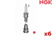 NGK Spark Plug FOR Renault 11 1984-88 1.7 (B/C37F) Hatchback BPR6ES x6