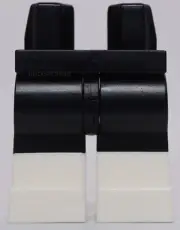 Lego Black Minifig Legs with White Boots